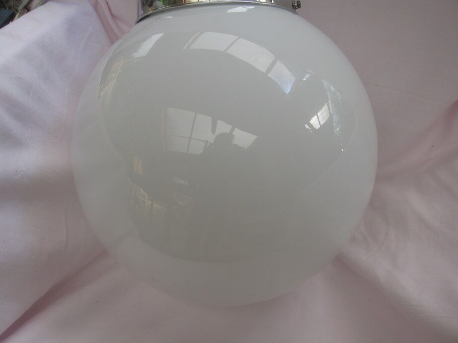 Hanging lamp white opaline ball