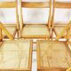 Set of folding chairs with raffia, Germany, 1980s.