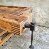 Old workbench Ott beech kitchen island or side table