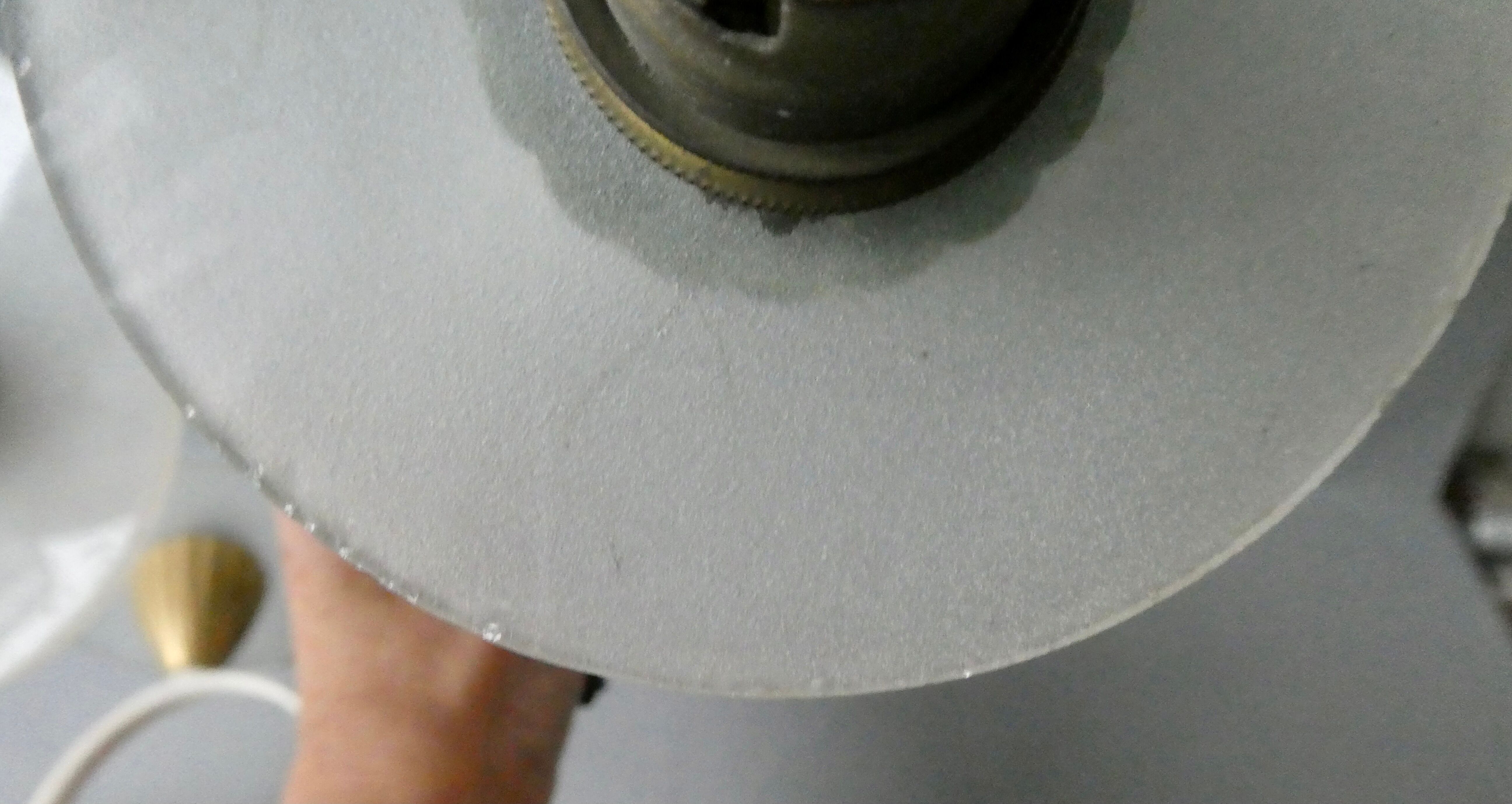 Pair of metal and glass sconces, 50s