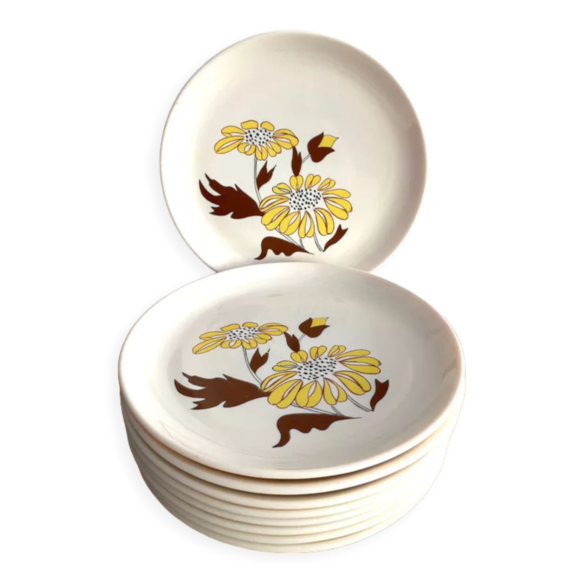 9 Sovirel opaline dessert plates