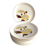 9 Sovirel opaline dessert plates