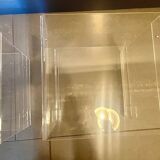 Pair of vintage Roche Bobois 70s plexiglass bedside tables