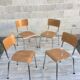 Set of 4 retro chairs in formica