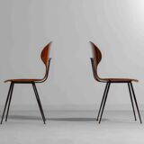Set of four plywood 'Lulli' chairs by Carlo Ratti, Italy, 1950s