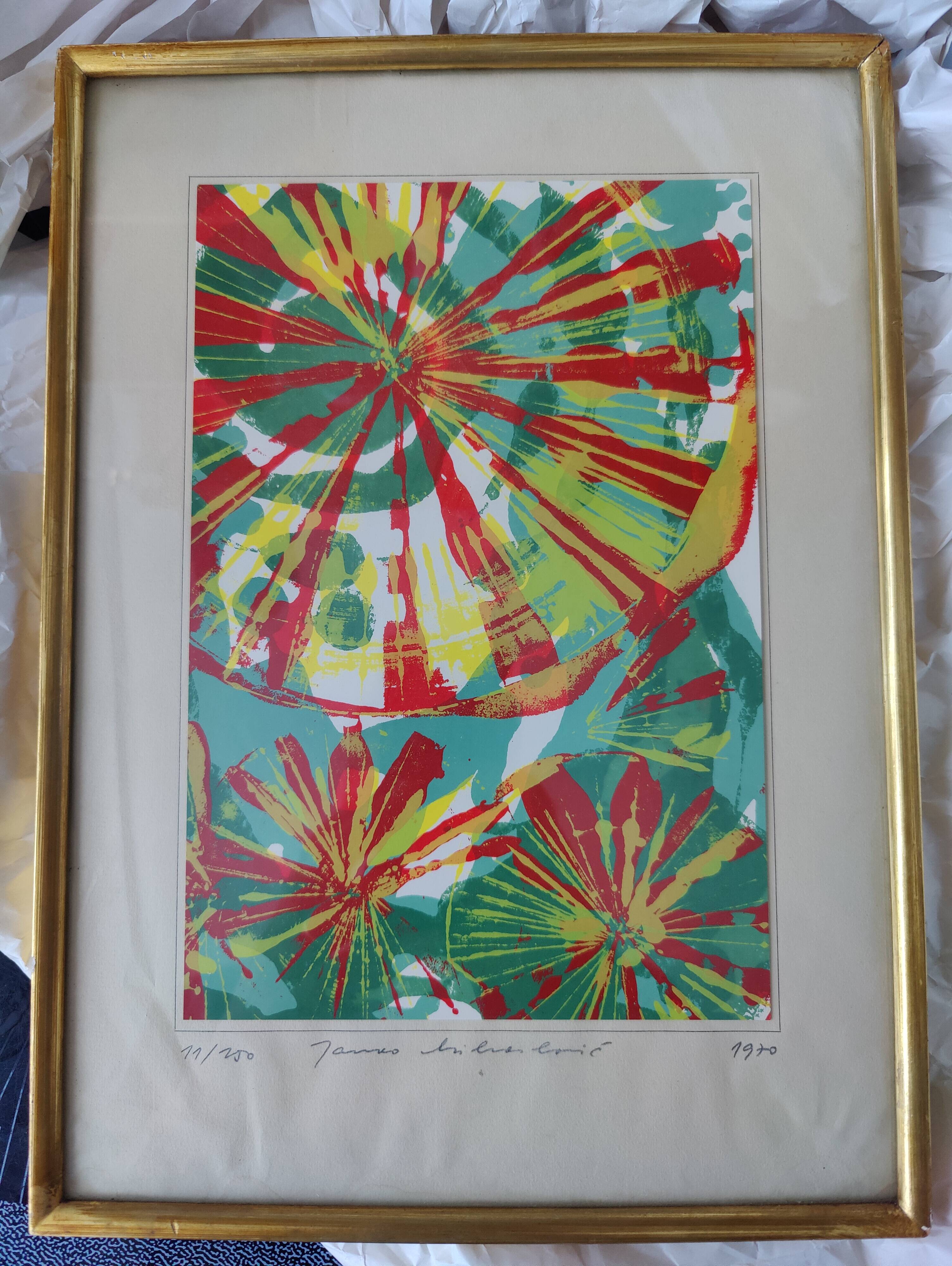 Lithographie de Janko Mihailovic numérotée signée, 1970