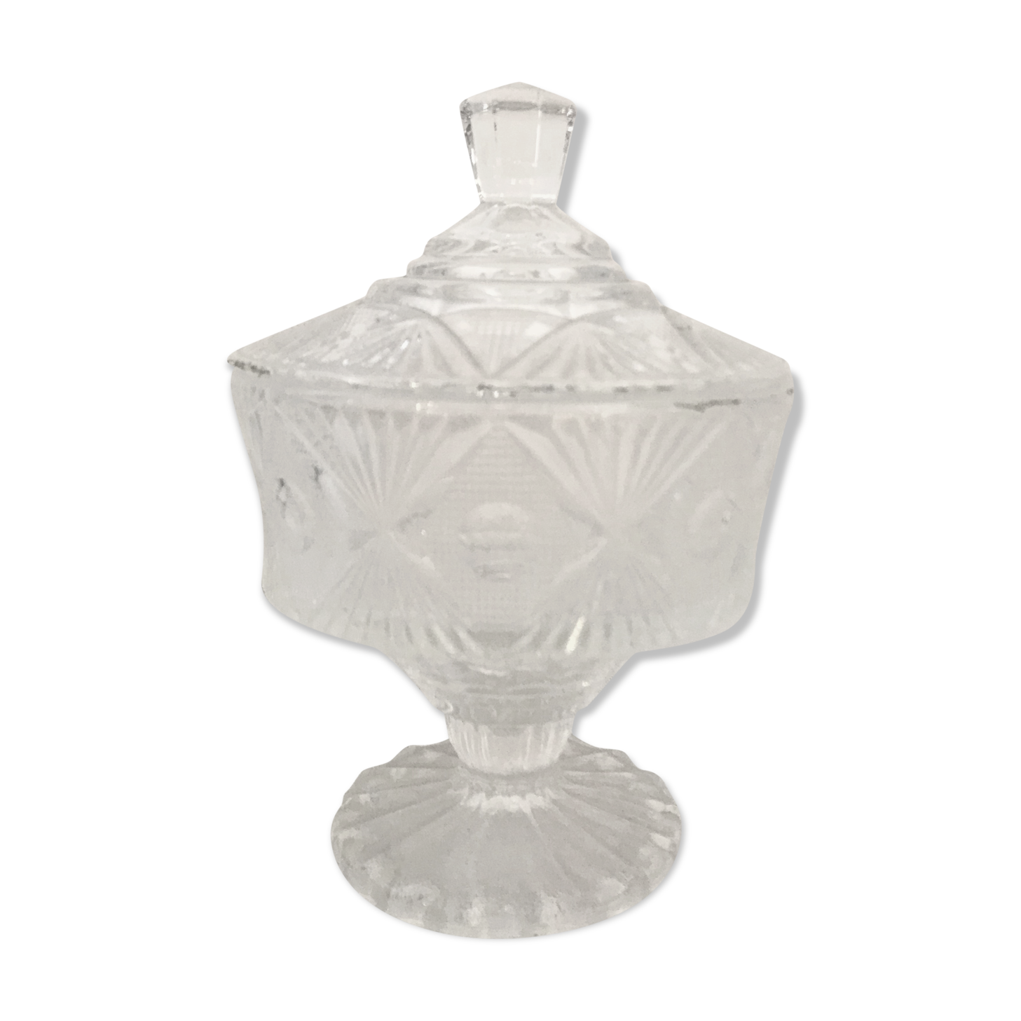 Chiseled glass candy