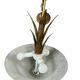 Glass and gold metal pendant light