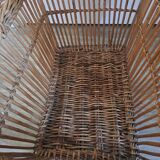 Old rattan laundry basket
