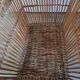 Old rattan laundry basket