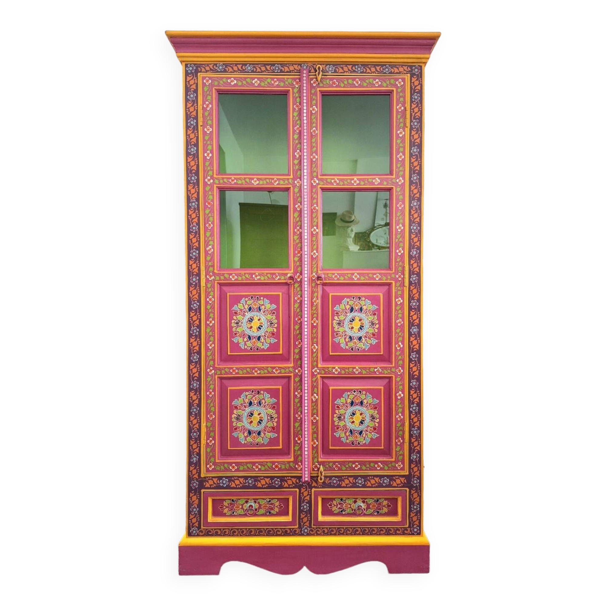 Maisons du Monde glass trailer cabinet, furniture