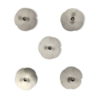 Series of five wall lamps 2093 Olivier Mourgue Edition Disderot 1967