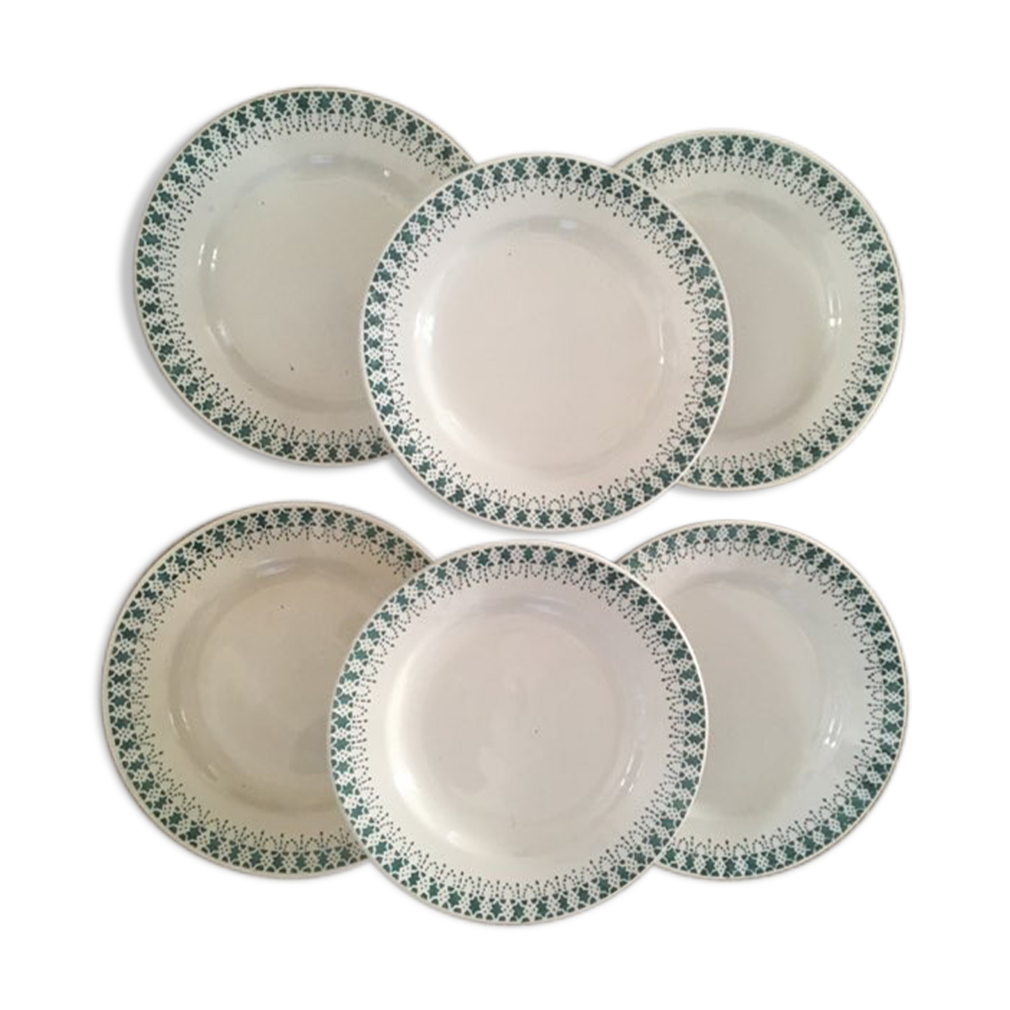 Assiettes creuses terre de fer Digoin Sarreguemines.