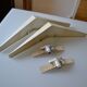 Pair of modernist reconstruction wall lamps