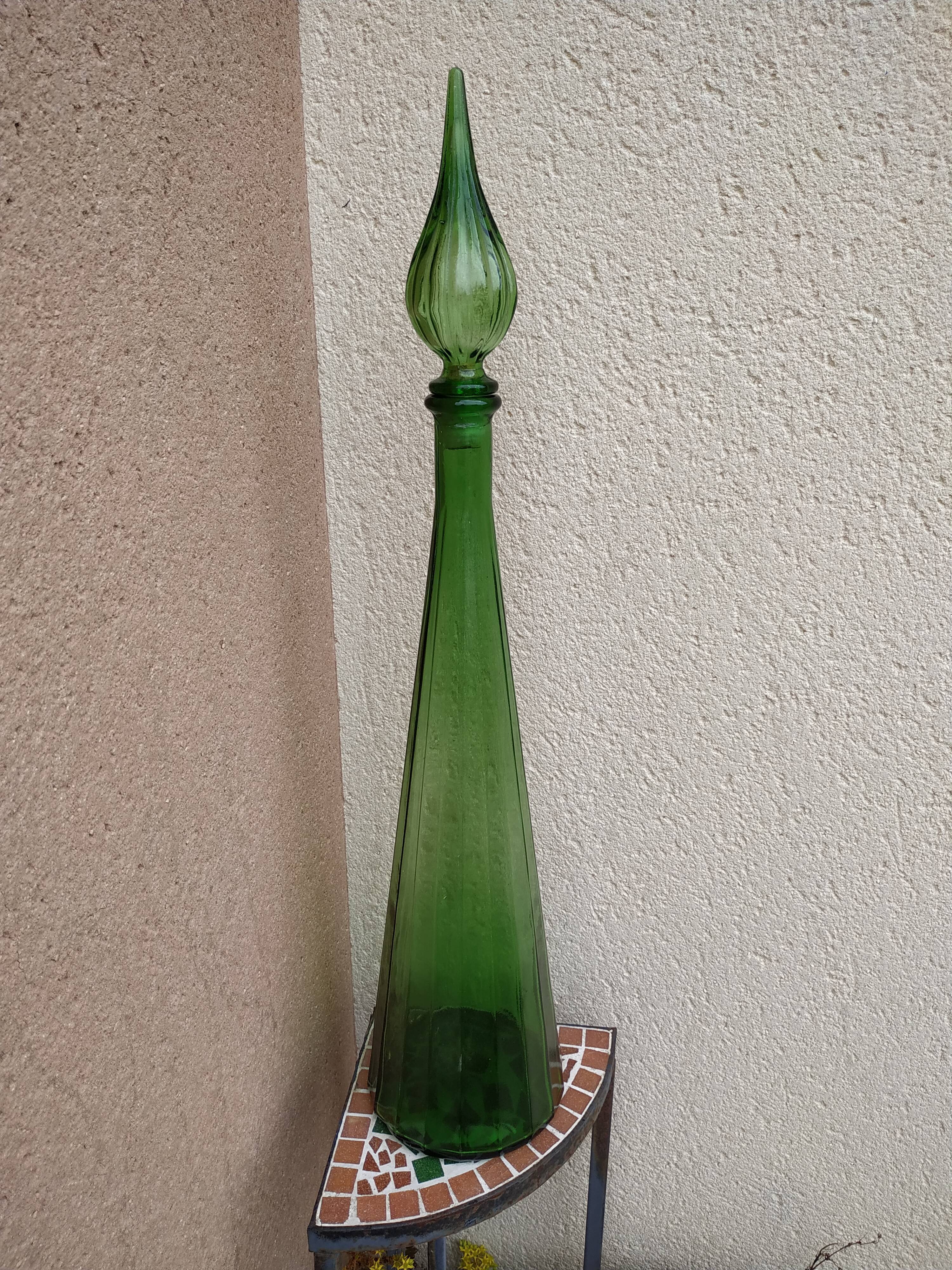 Giant Italian bottle empoli 67 cm rare