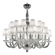Monumental Modern Transparent Murano Glass Chandelier