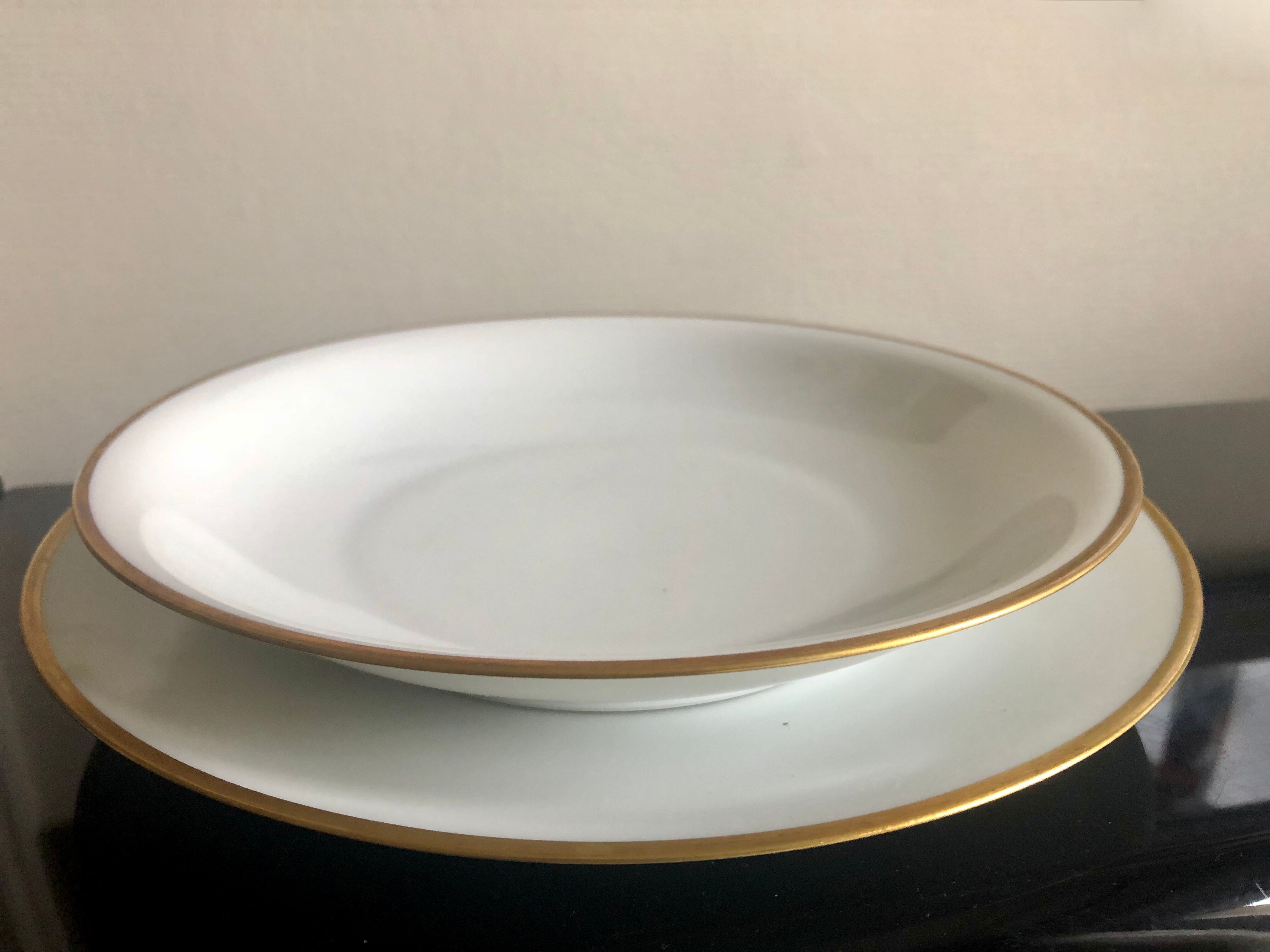 6 hollow plates - Limoges Chastagner porcelain