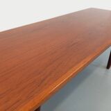 Large vintage Scandinavian double-topped teak coffee table by Kurt Østervig from the 1950s