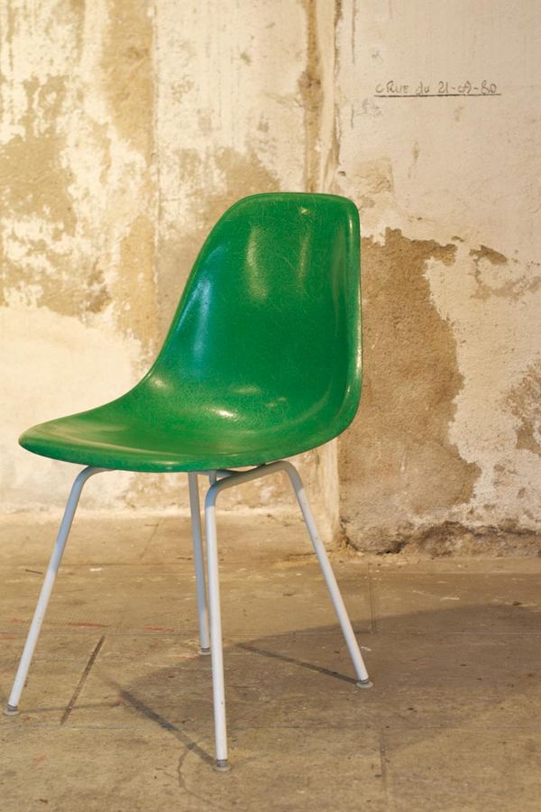 12 chaises DSX Vintage Fibre de verre Charles et Ray Eames / Herman Miller 1960'