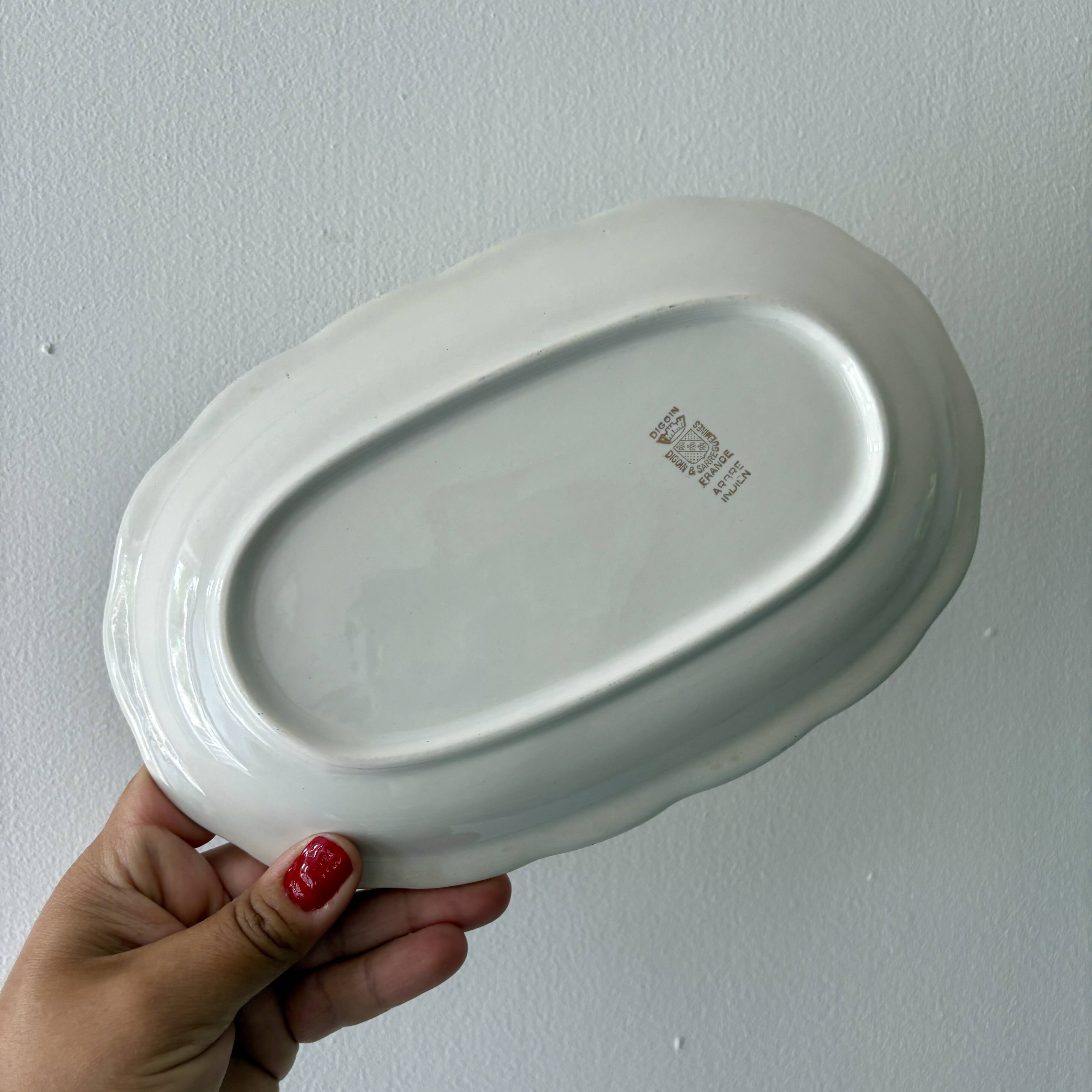 Set of 3 vintage relish dishes, "Indian Tree" model by Digoin