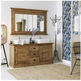 150cm solid pine vanity unit