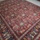 Tapis en laine florale rouge fait à la main antique persan khorassan tapis - 295x376cm
