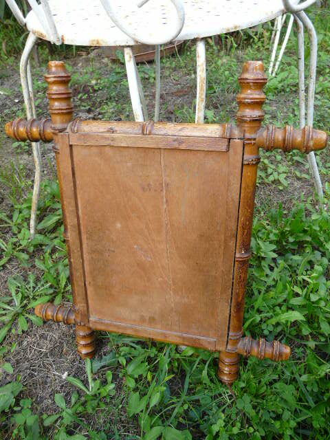 bamboo mirror with hanging chain 43X 48cm
