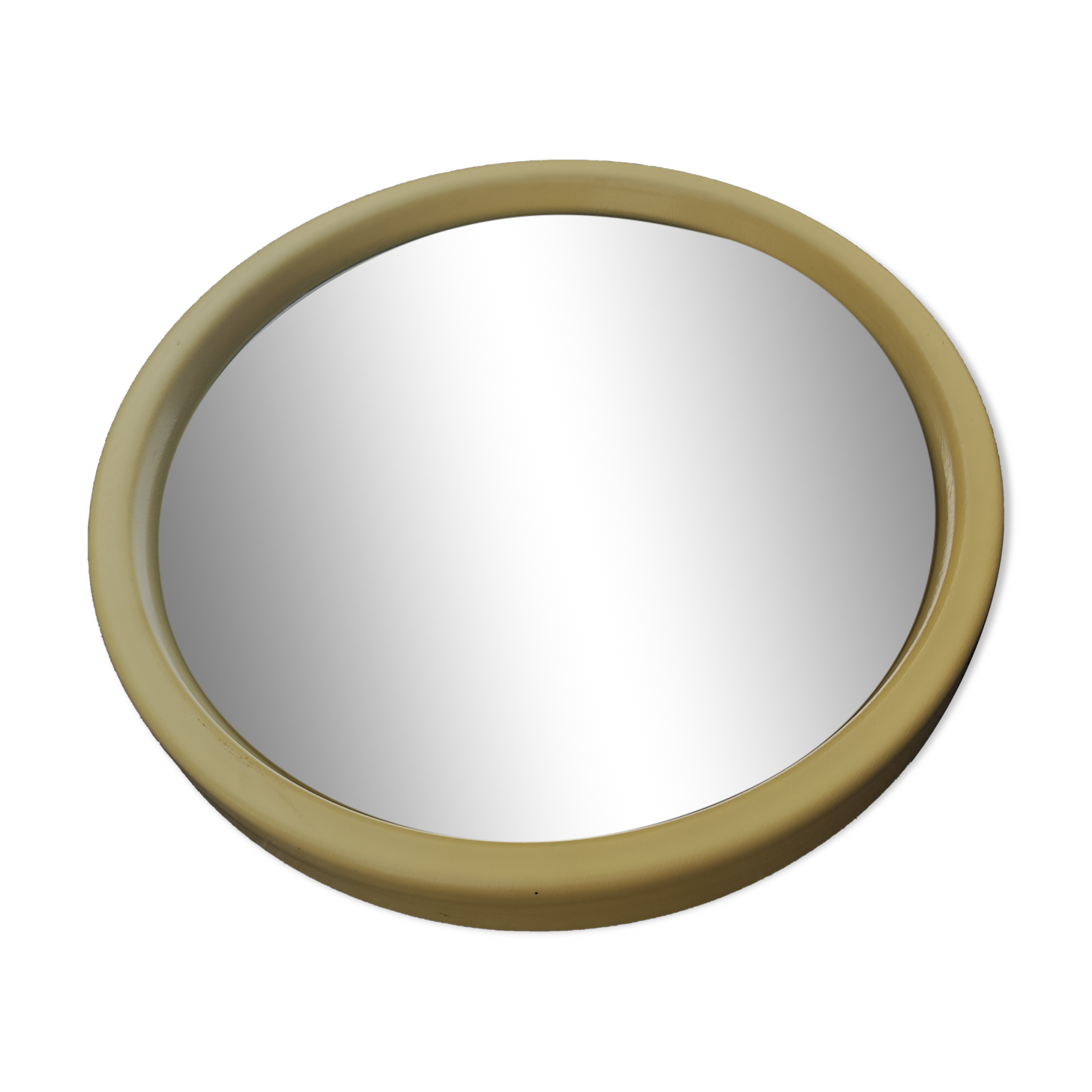 Round mirror beige pop vintage 70