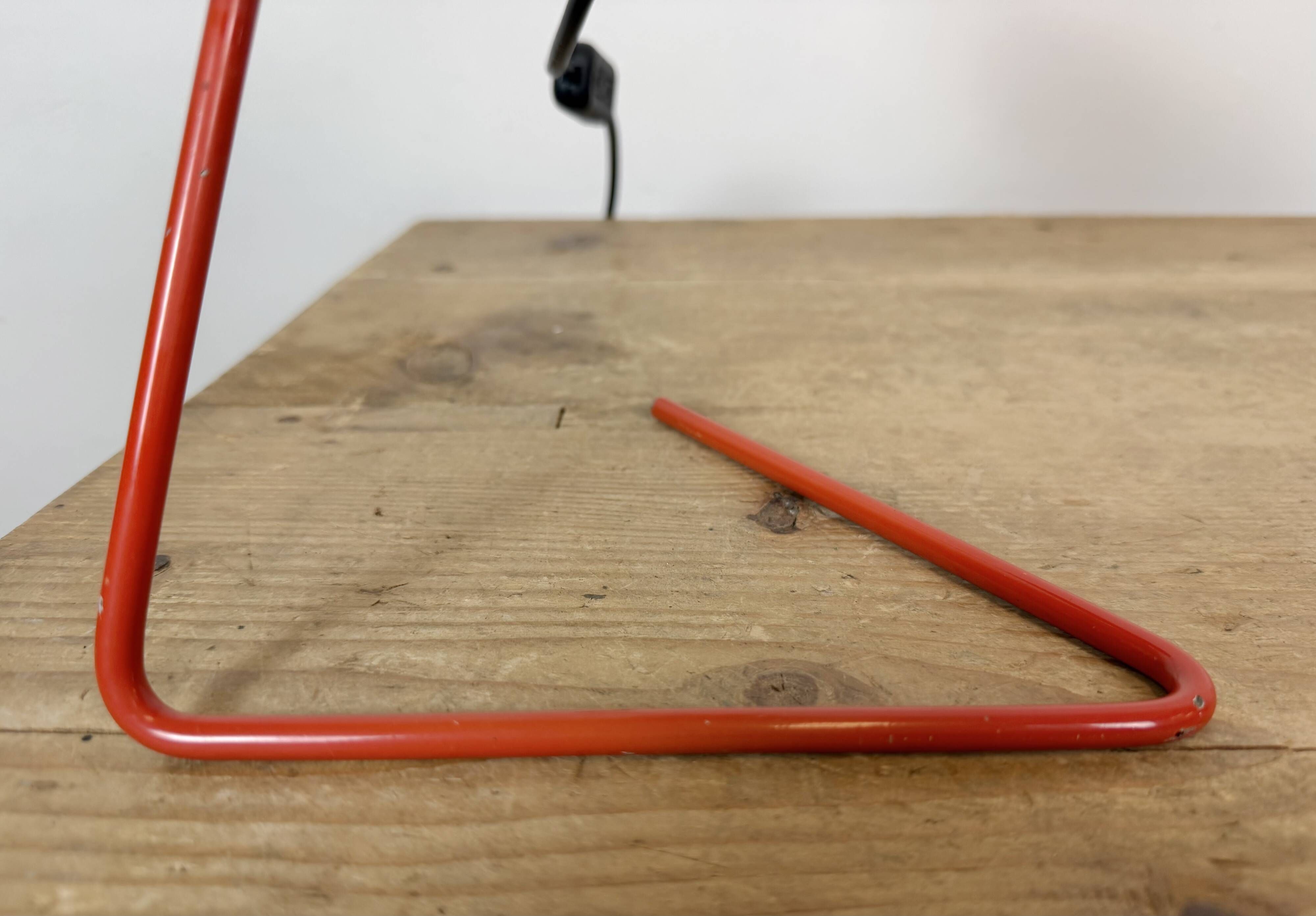 Vintage Red Table Lamp by Josef Hurka for Drupol, 1960s