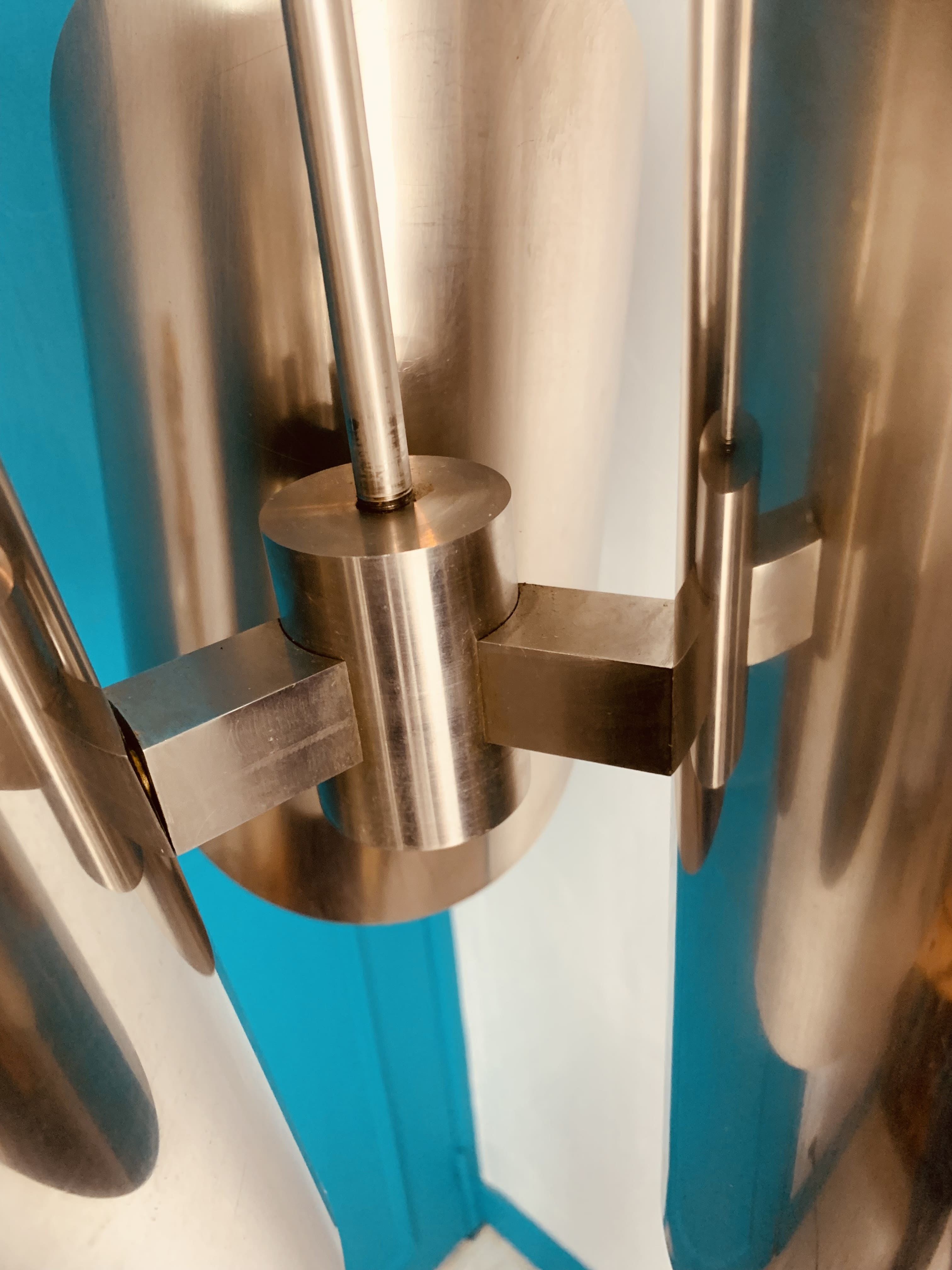 Space Age Chrome Chandelier - 3 Lights