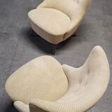 Armchair wing chair egg Barrel 50s modernist