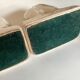 Pair of greenhouses modernist penguin books in cracked art deco earthenware