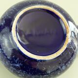 Blue glazed and speckled ceramic teapot