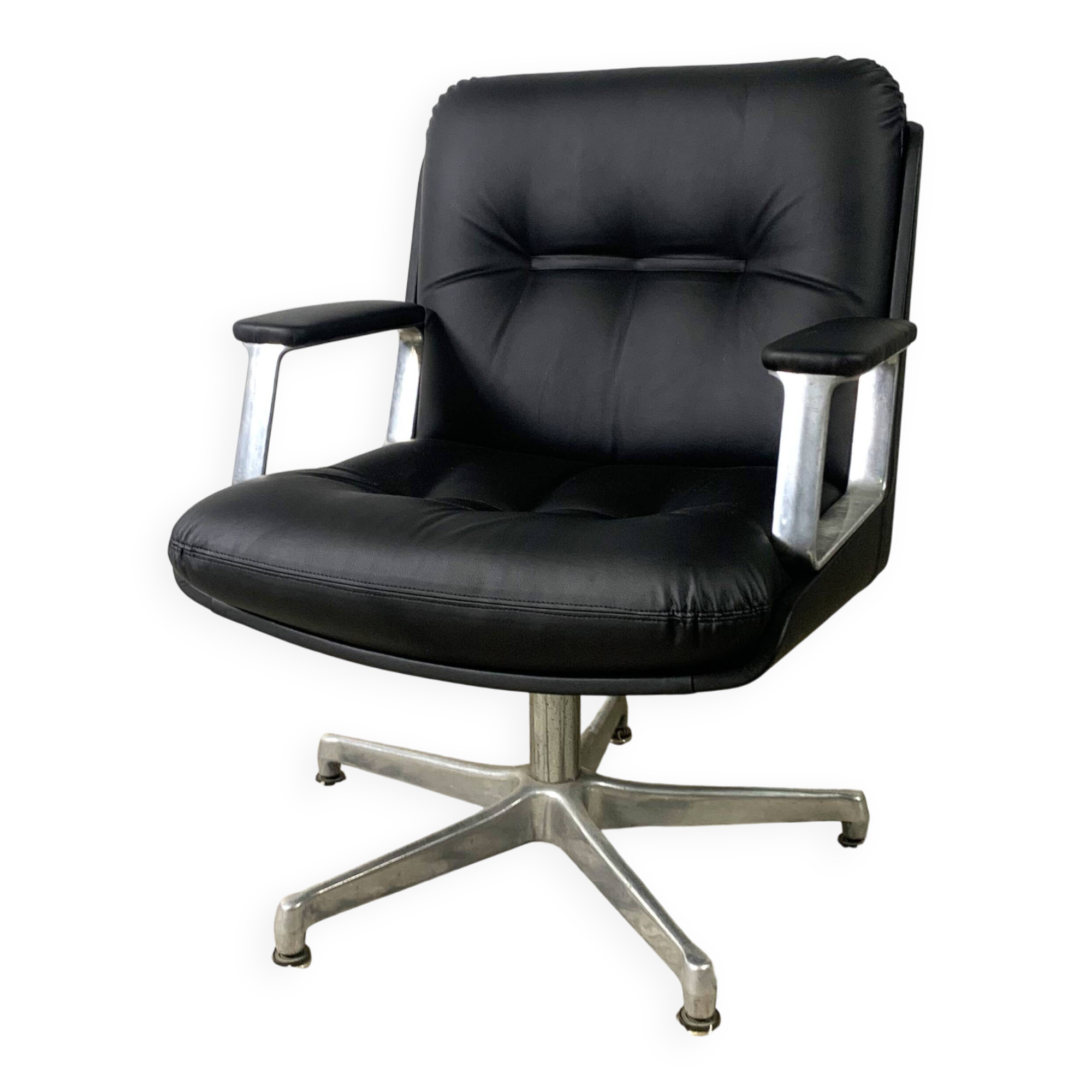 Italian Design Office Leatherette Armchair by Vaghi