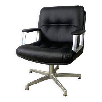 Italian Design Office Leatherette Armchair by Vaghi