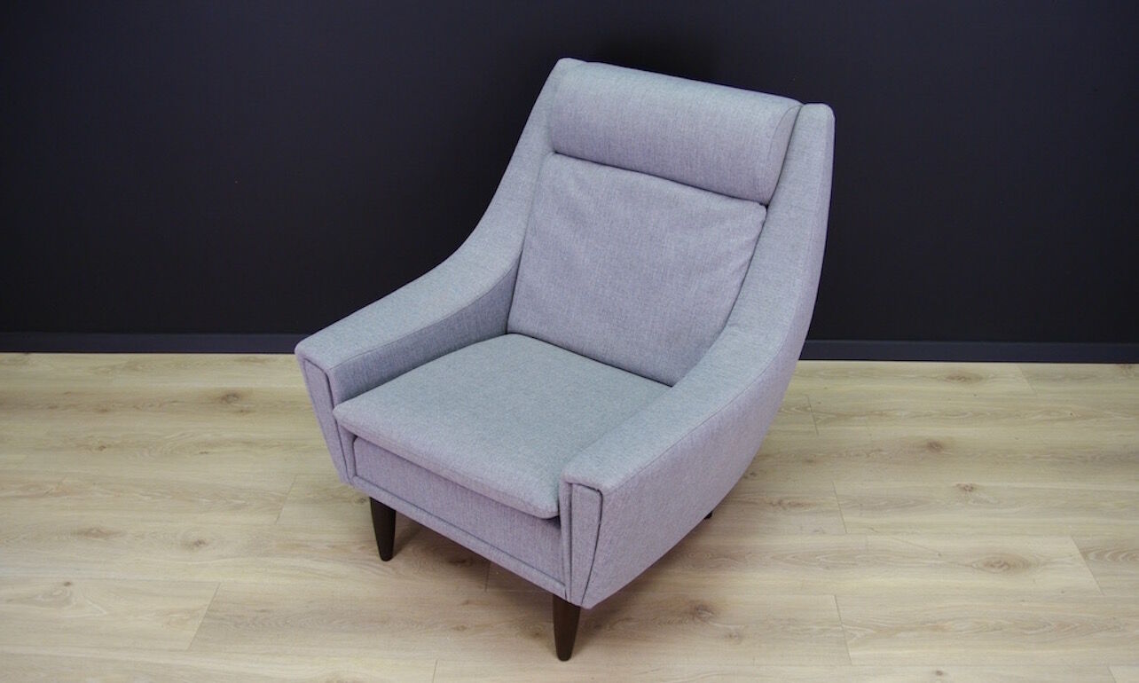 Grey armchair, Danish design, 1970s, production: Denmark