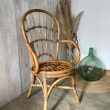 Vintage rattan armchair