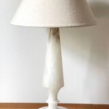 Vintage geometric alabaster stone lamp
