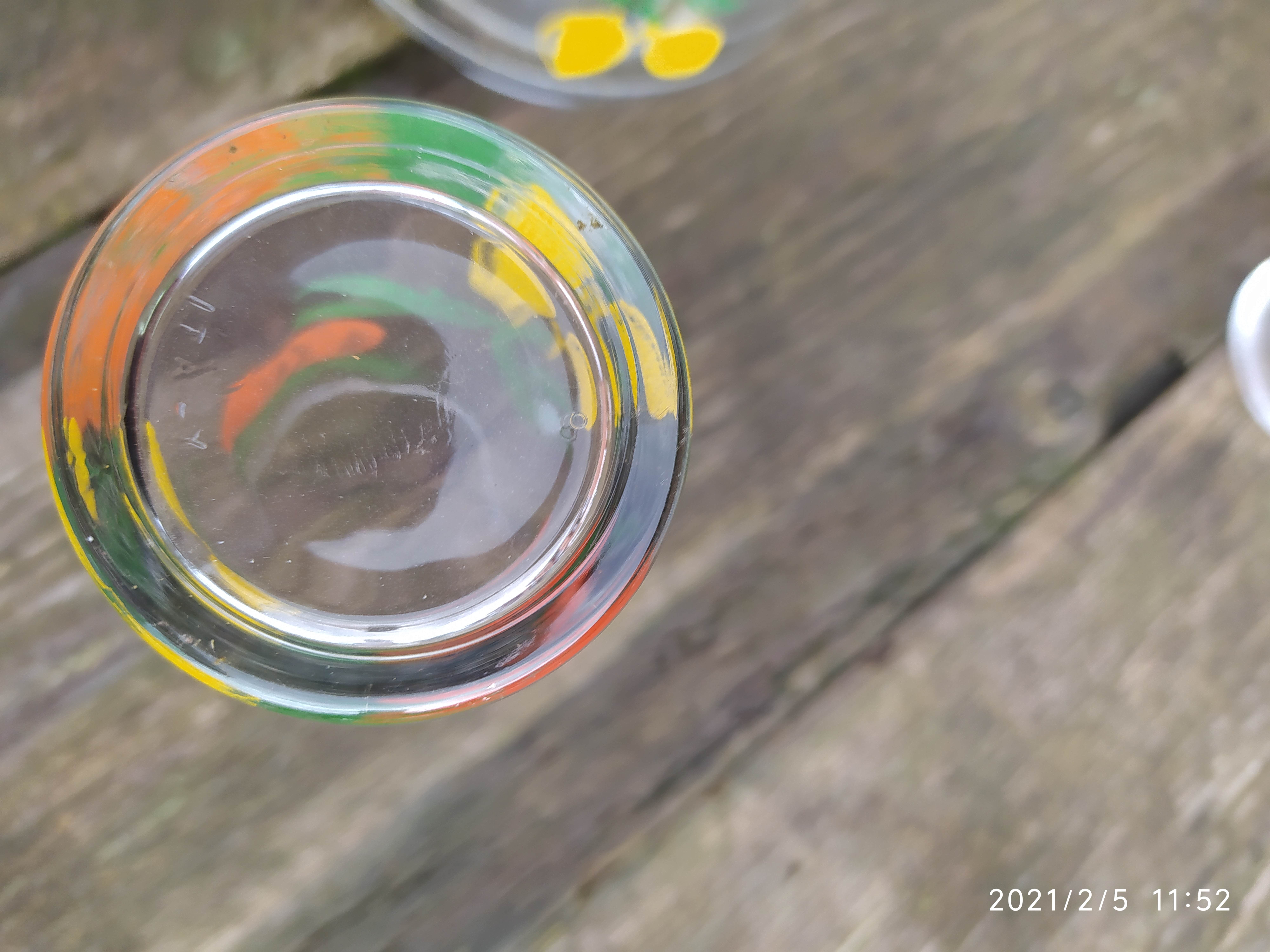 Vintage service to orangeade, carafe and its 6 glasses