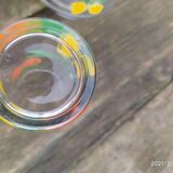 Vintage service to orangeade, carafe and its 6 glasses