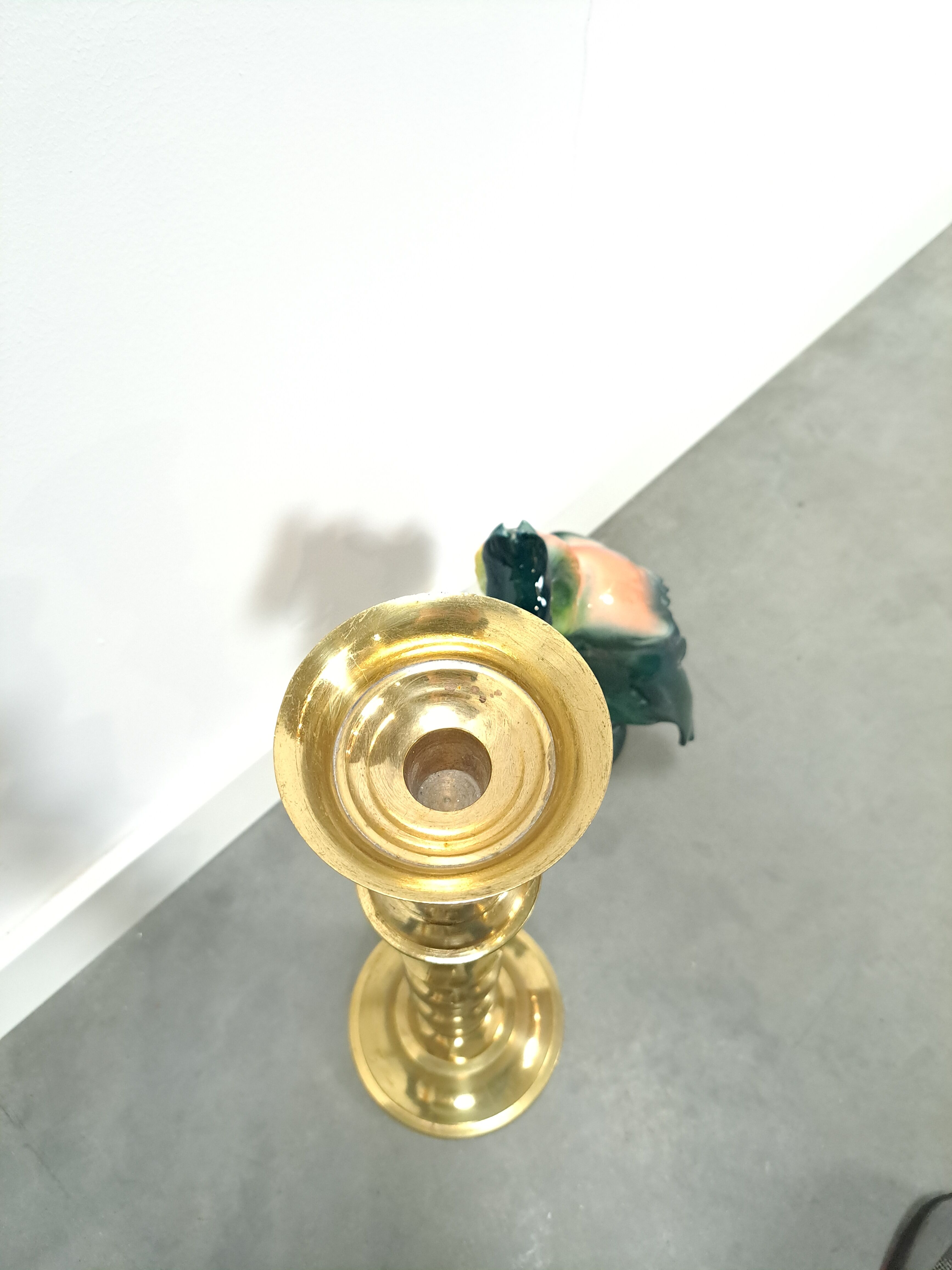 High gold candlestick vintage