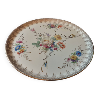 Grand plat plat porcelaine  Email de Limoges