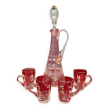 Liqueur set. Saint-Louis glass.