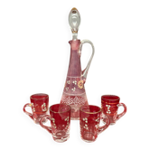 Service à liqueur. Verre de Saint-Louis.