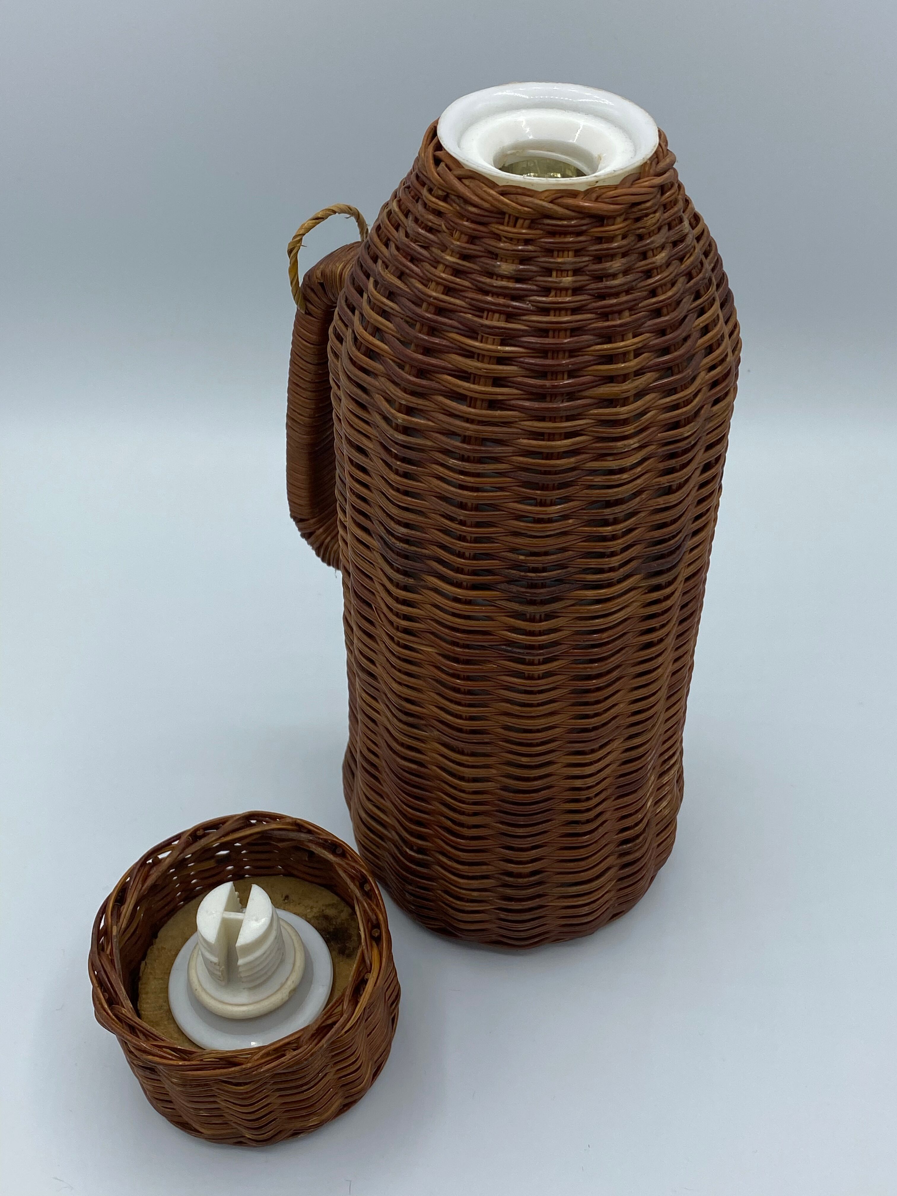Vintage rattan thermos
