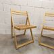 Paire de chaises pliantes Ikea 1970 couleur miel