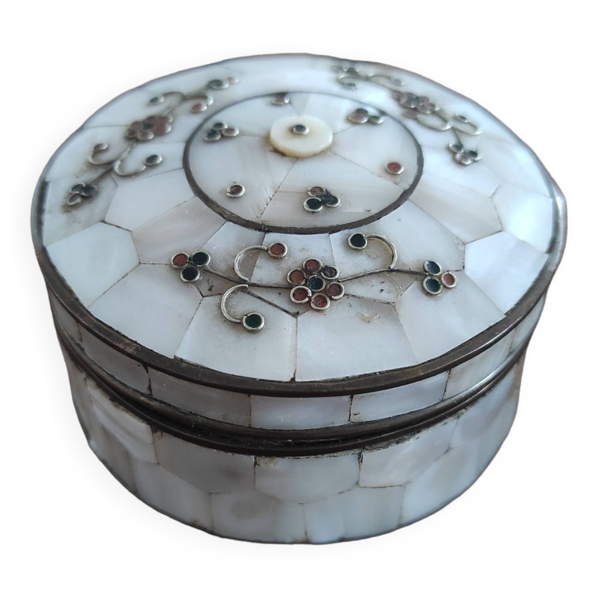 Bronze and mother-of-pearl jewelry box