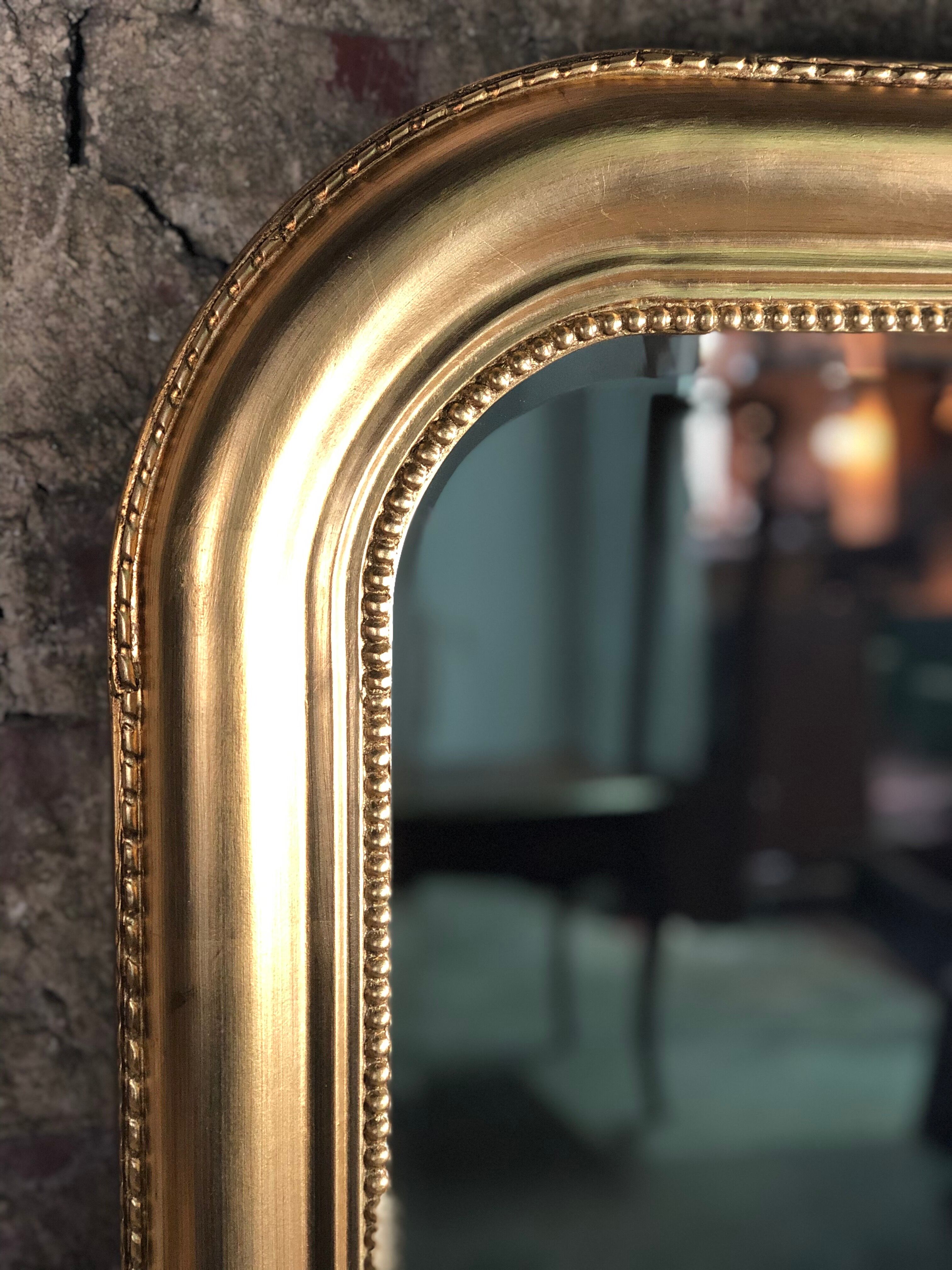 Louis Philippe style mirror in gilded wood 160 x 100 cm