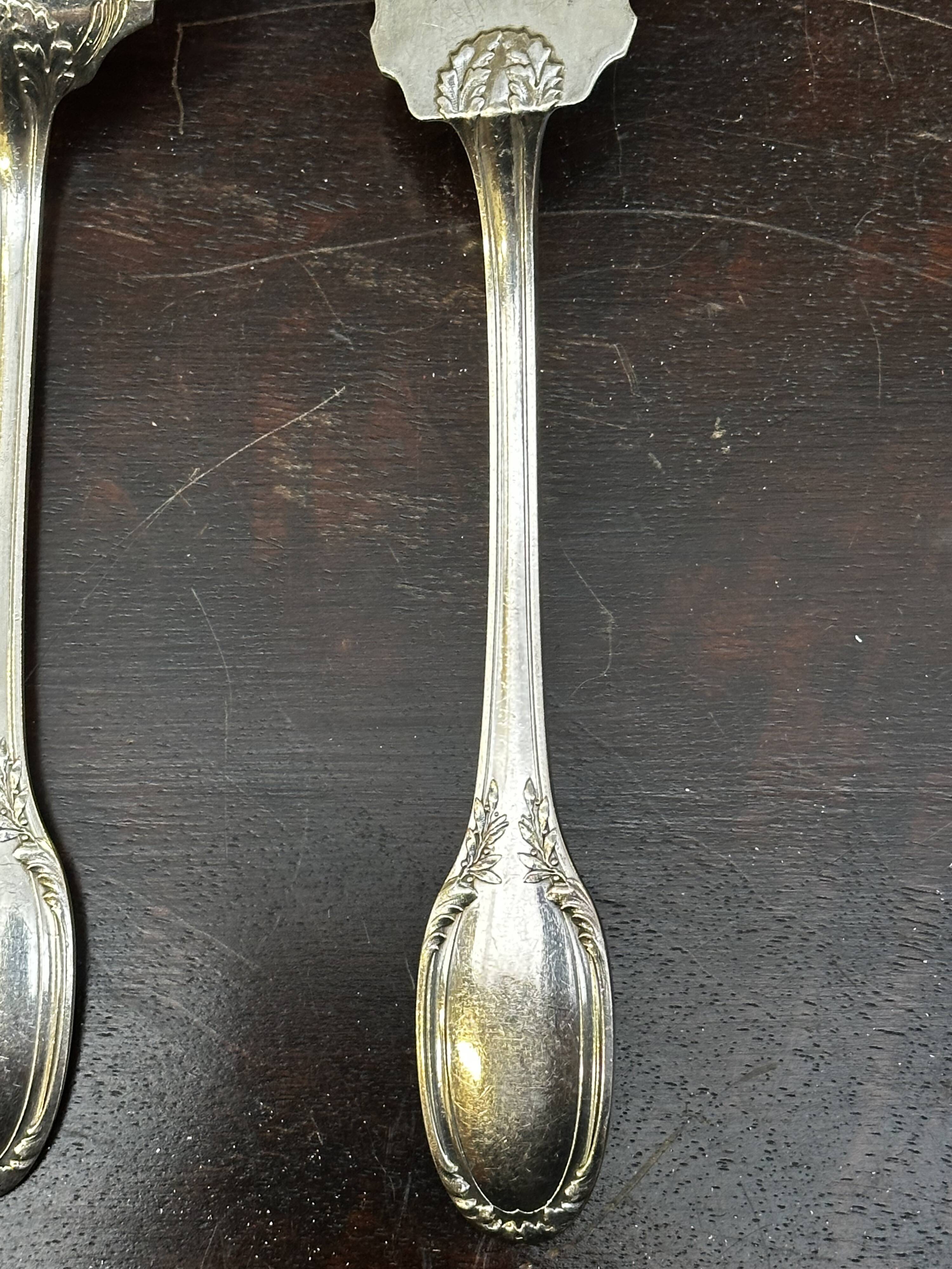 Silver Fish Serving Cutlery - Minerva Hallmarks - Art Nouveau