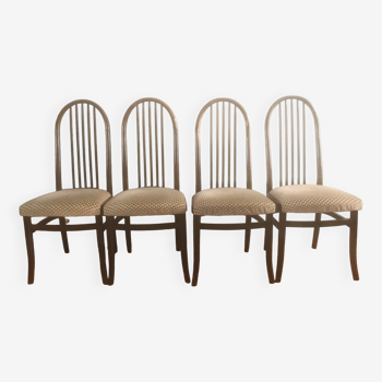 4 chaises bois Baumann modèle Éden vintage